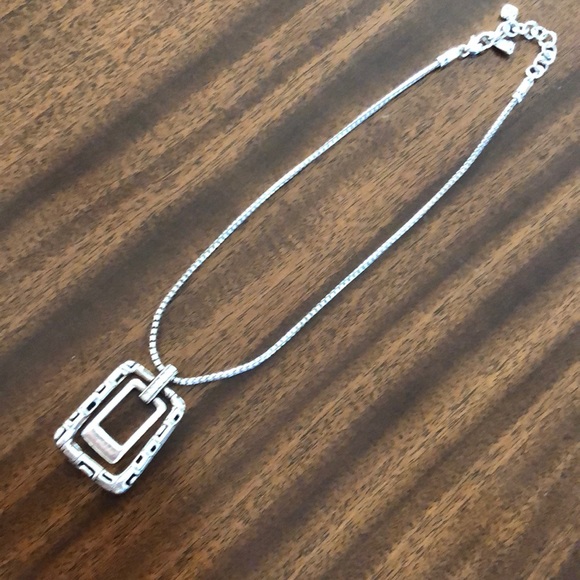 Brighton NEXUS DOUBLE SQUARE retired pendant necklace - Picture 2 of 9
